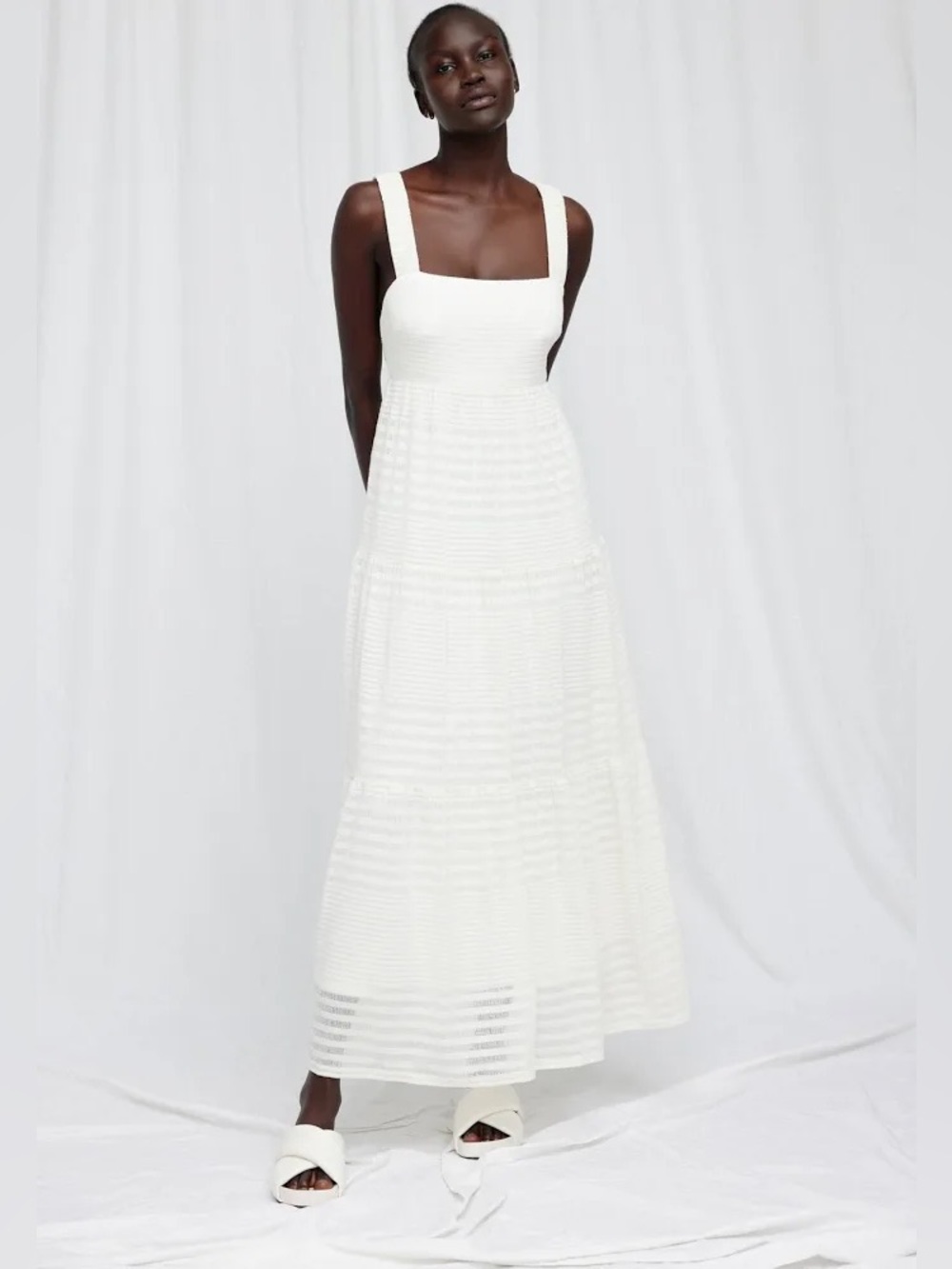 NWT Significant Other Eloise Shadow-Stripe Maxi Dress